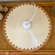 Vintage hanging in rattan and porcelain