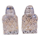 Cut glass salt and pepper shakers