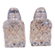 Salière et poivrière en verre taillé