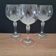 3 balloon wine glasses in Bohemian crystal