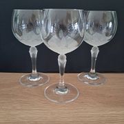 3 verres à vin  ballon en cristal de bohème