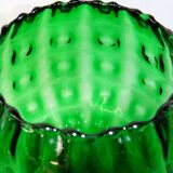 Vase Calice verre d'Empoli vert centre de table sur pied 38 cm coupe collection
