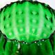 Vase Calice verre d'Empoli vert centre de table sur pied 38 cm coupe collection