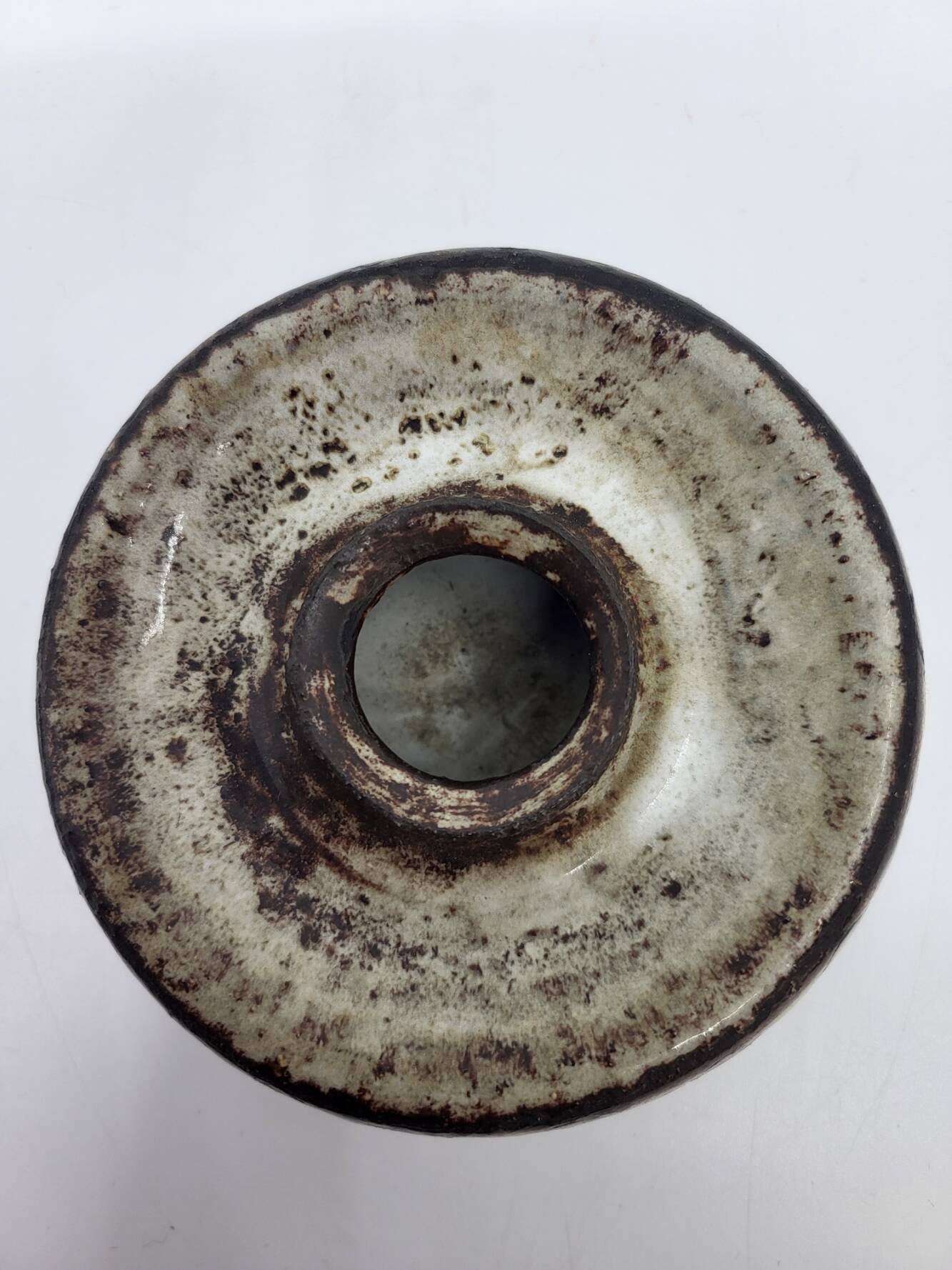 Brutalist style ceramic stoneware vase