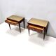 Pair of Beech and Ebonized Walnut Nightstands Attr. to Paolo Buffa, Italy