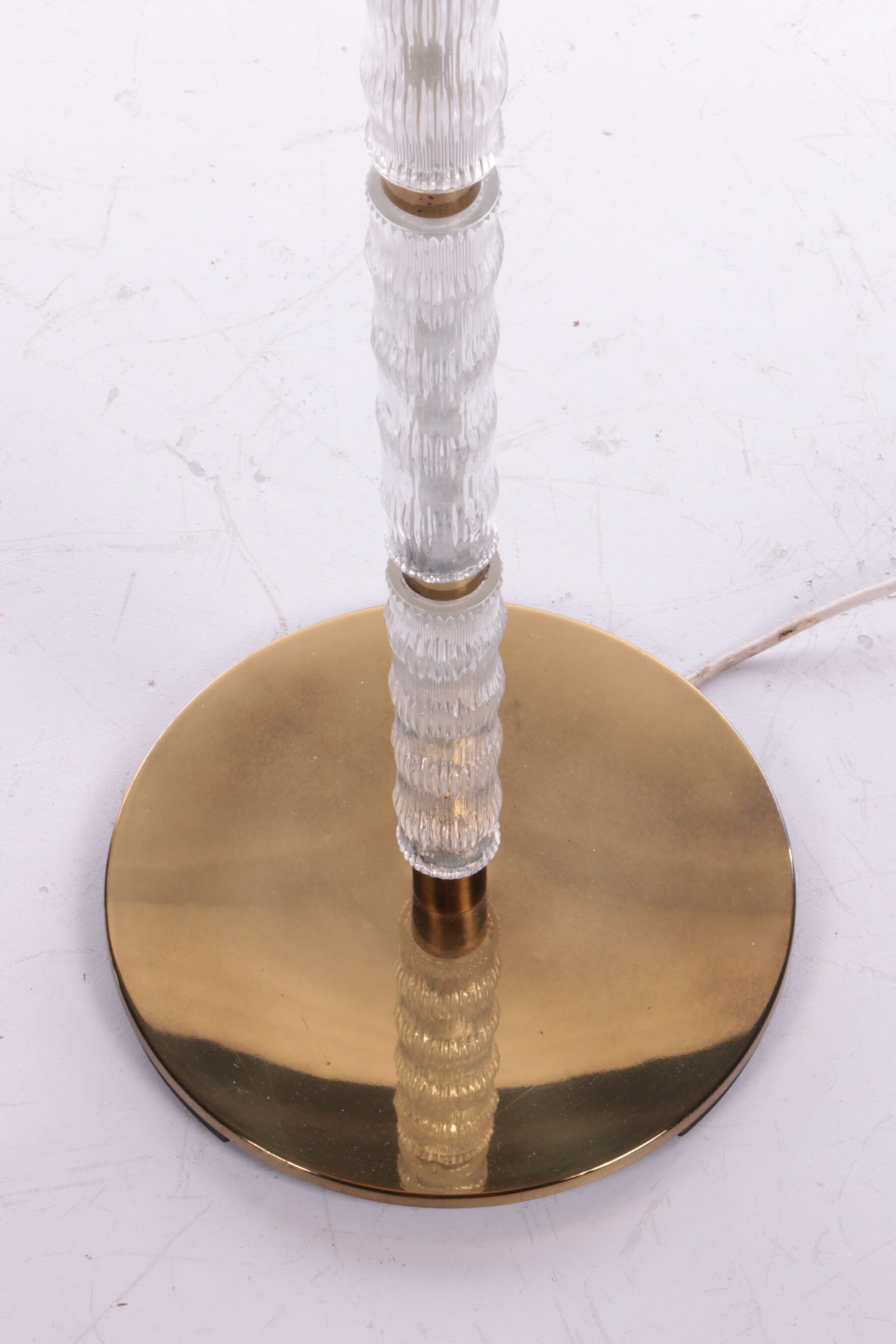 Floor lamp with glass tubes and brass details, 1960s