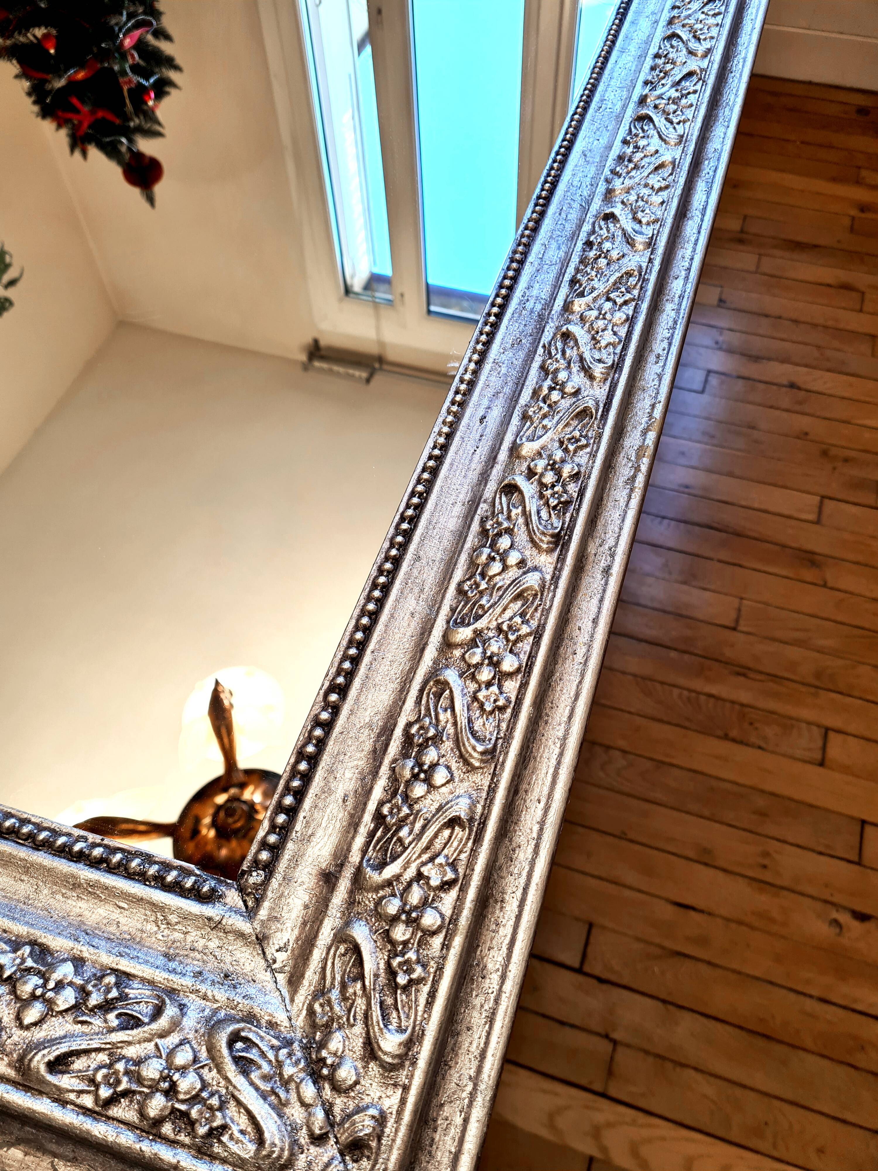 Antique Louis-Philippe mirror "Sidonie" – Art Nouveau decor