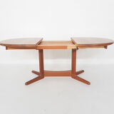 Teak oval extendable dining table by Korup Stolefabrik