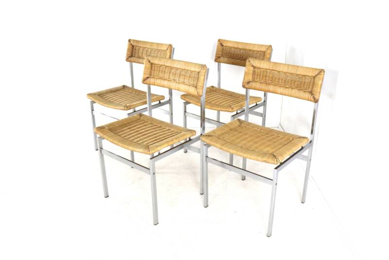 Set of 4 dining chairs 'Wehl' - japandi - wabi-sabi style