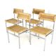 Set of 4 dining chairs 'Wehl' - japandi - wabi-sabi style