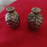 Pair of pineapple salt and pepper shakers, Italy, 1970s, Mauro Manet