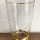 22cm engraved and gilded glass vase