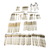 Ensemble de 140 pièces service bambou laiton doré