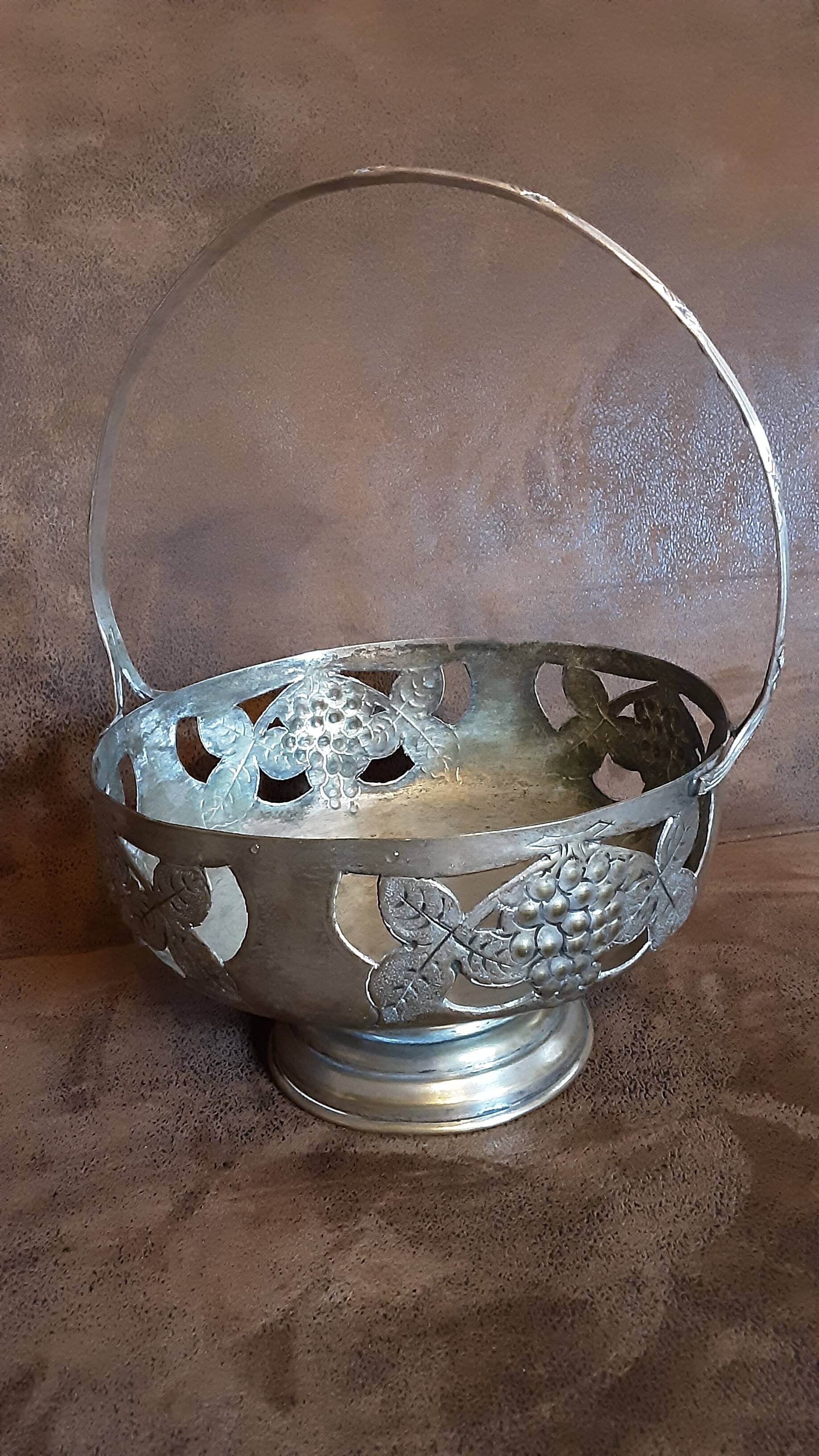 Coupe sur pied  métal  vintage