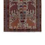 Vintage Turkish Oushak Handwoven Rug 114x217 cm