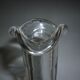 Corrugated neck glass decanter
