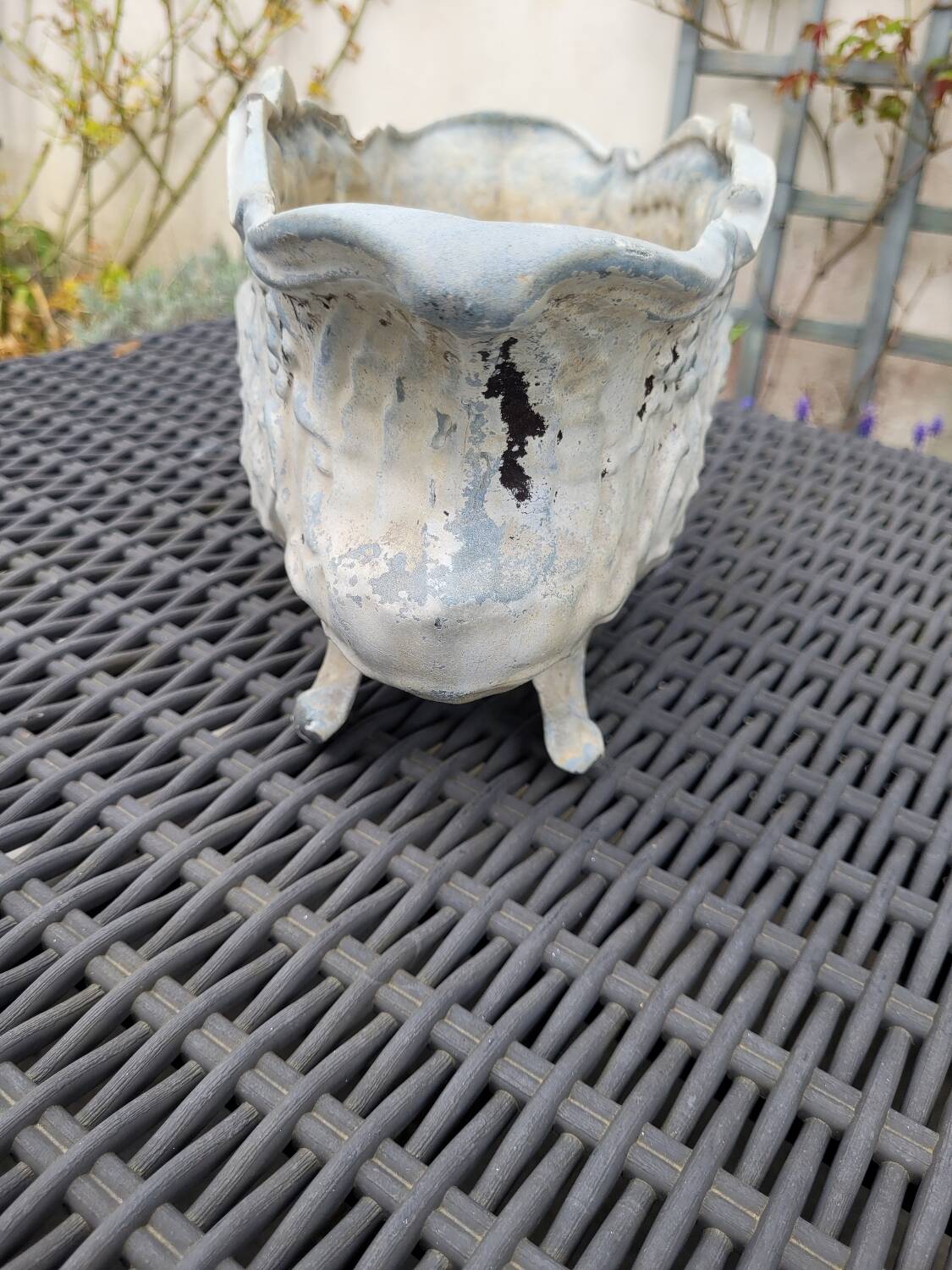 Antique cast iron planter