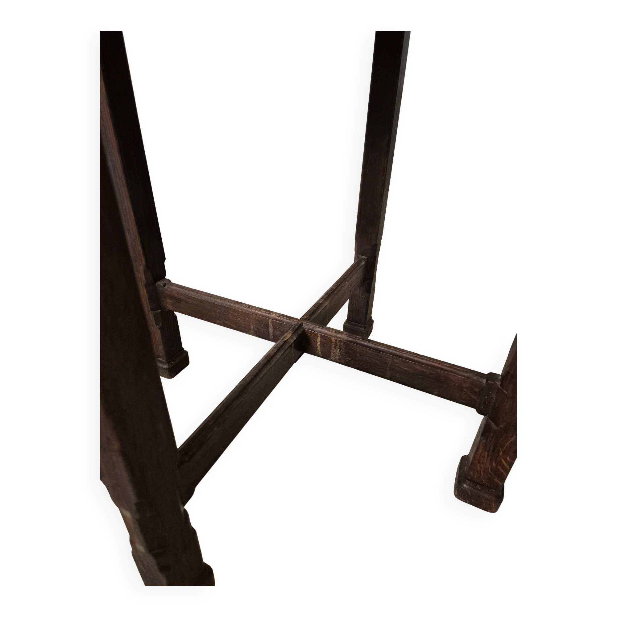 Swedish smoking table, Oak with copper top, 1913 by Nordiska Kompaniet