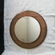 Smoked plastic round mirror 70s