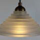 Vintage Art Deco Revival Pendant light glass brass