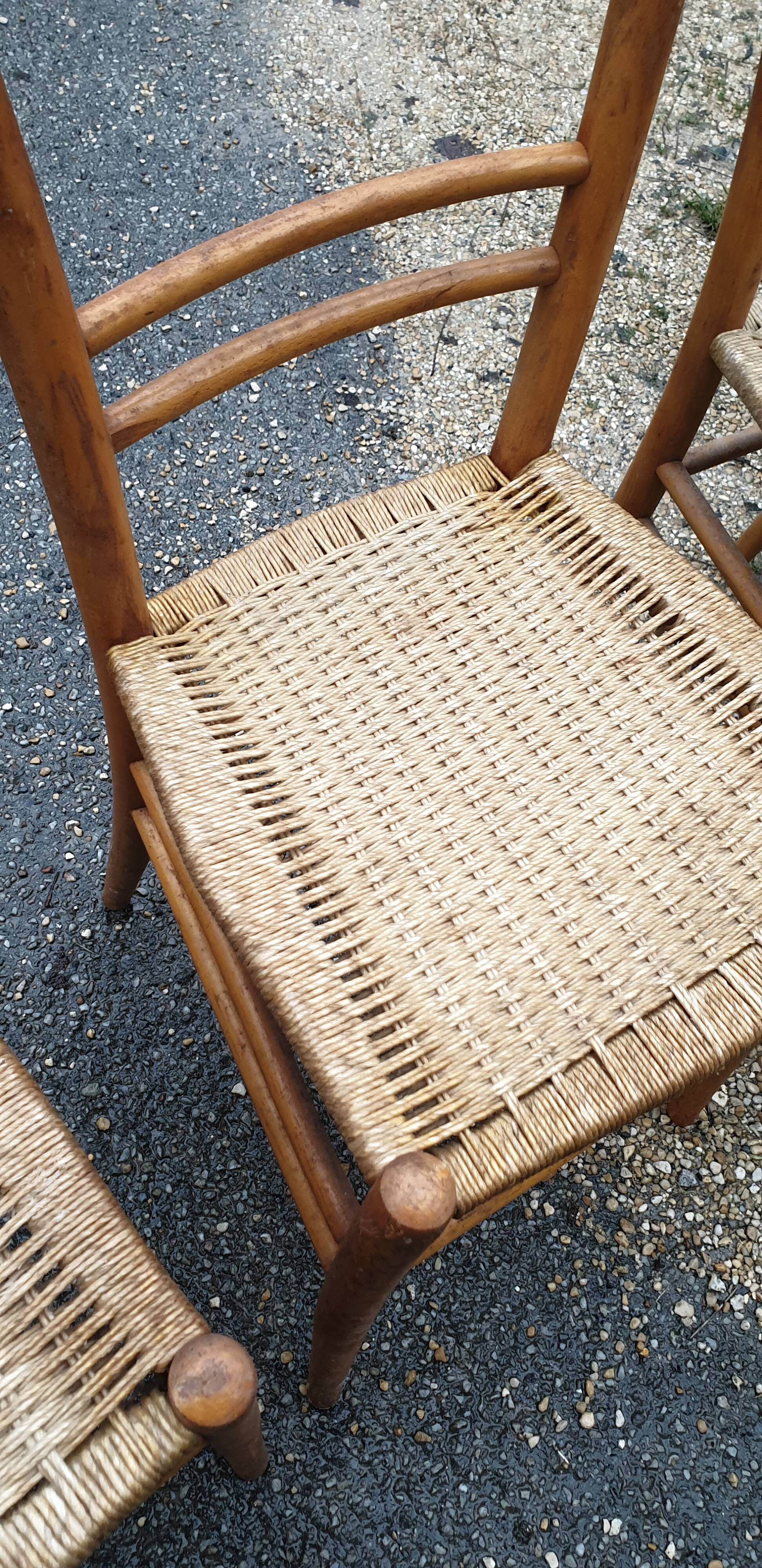 4 country chairs