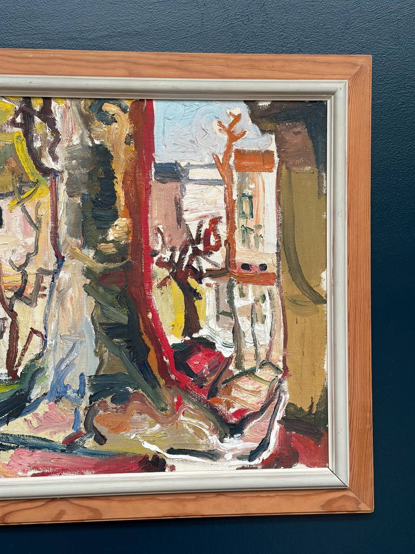 Original Swedish Oil On Panel – Paris (1964) – Olle Blomberg