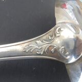 Silver metal soup ladle