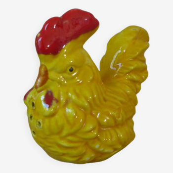 Vintage salt shaker in the shape of a chicken
