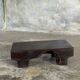 Small stool, black solid teak accent stool wabi-sabi L30 W8.5 H6.