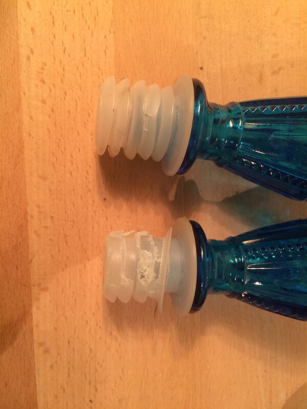 2 bouteilles Empoli italienne verre bleu