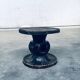 Handcrafted Low Stool in Carved Stained Wood, Africa, 1950s