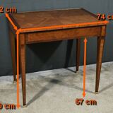 Small Marquetry Desk Table, Louis XVI style – 2nd part of the 19th century