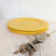 Trio d'assiettes Moulin des Loups jaune soleil