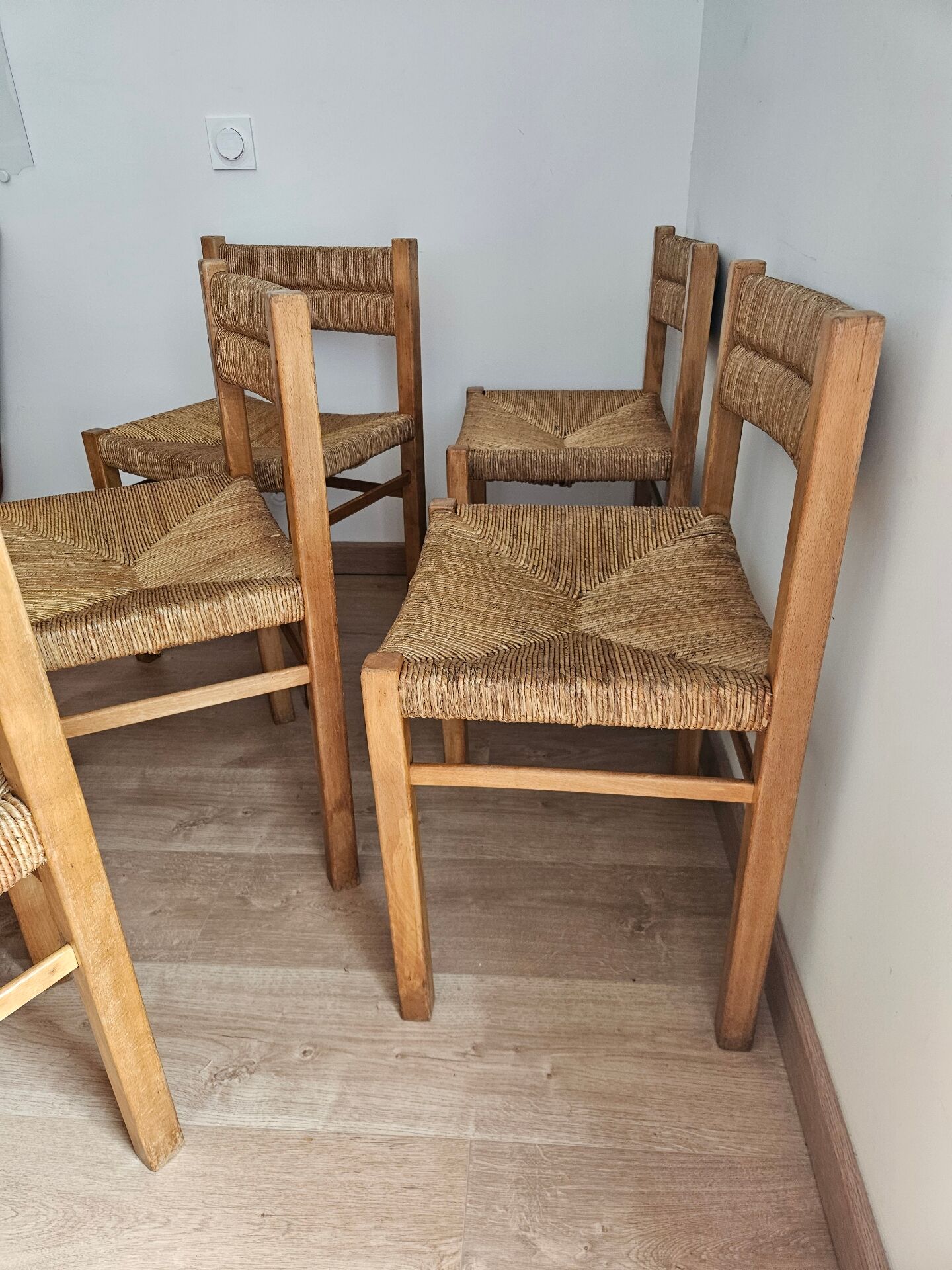 Suite de 5 chaises Pierre Gautier-Delaye, Meubles Week-End, années 60