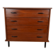 Teak chest of drawers and metal feet
