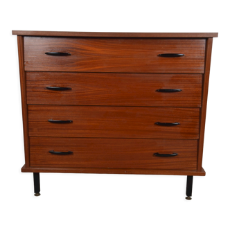 Commode en teck et pieds métal