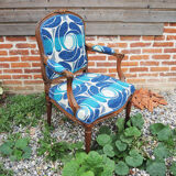 Ancien fauteuil tapissé style Louis XV