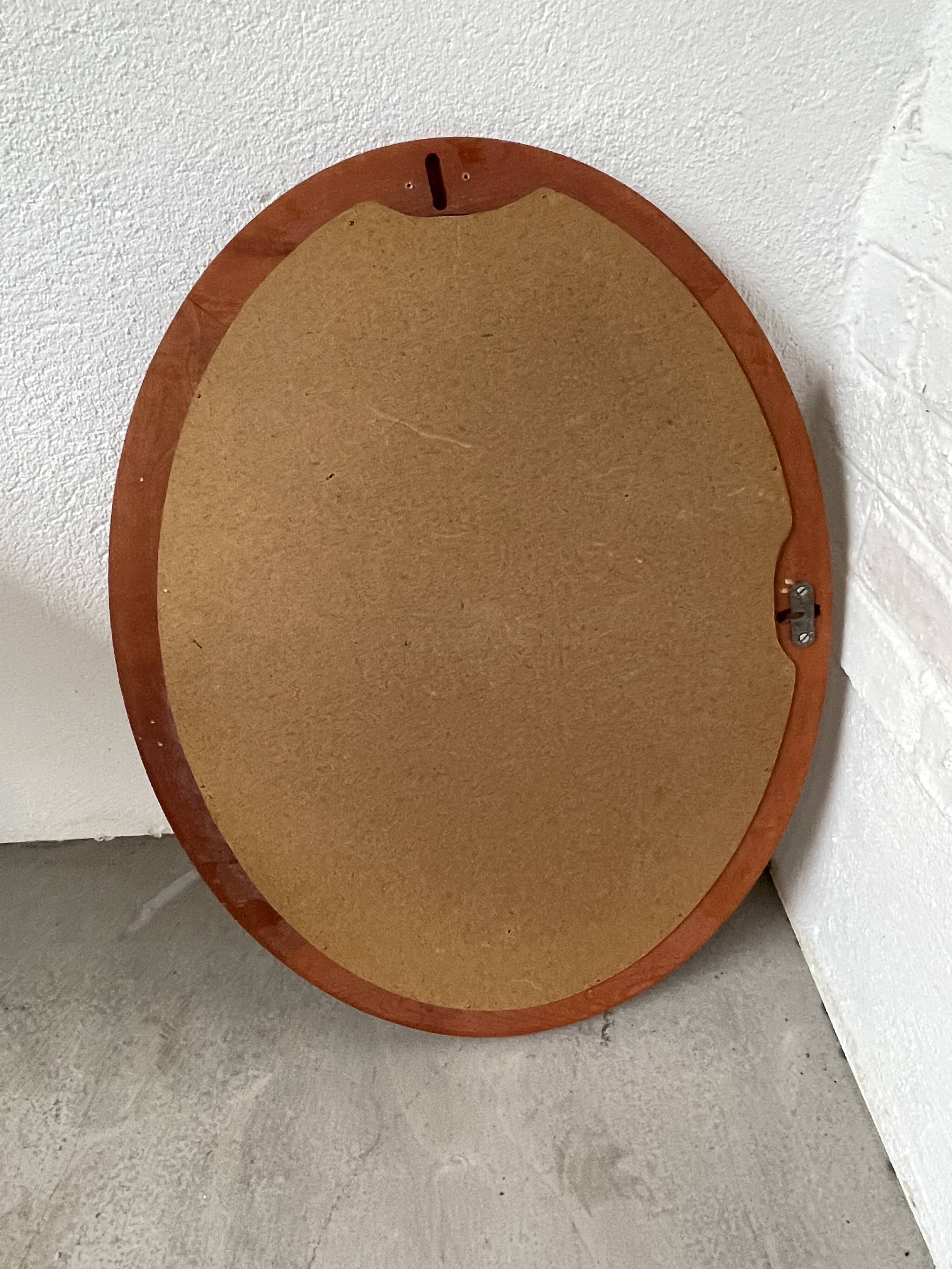 Oval cherry mirror