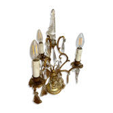 Girandole en bronze à 3 bras de lumières