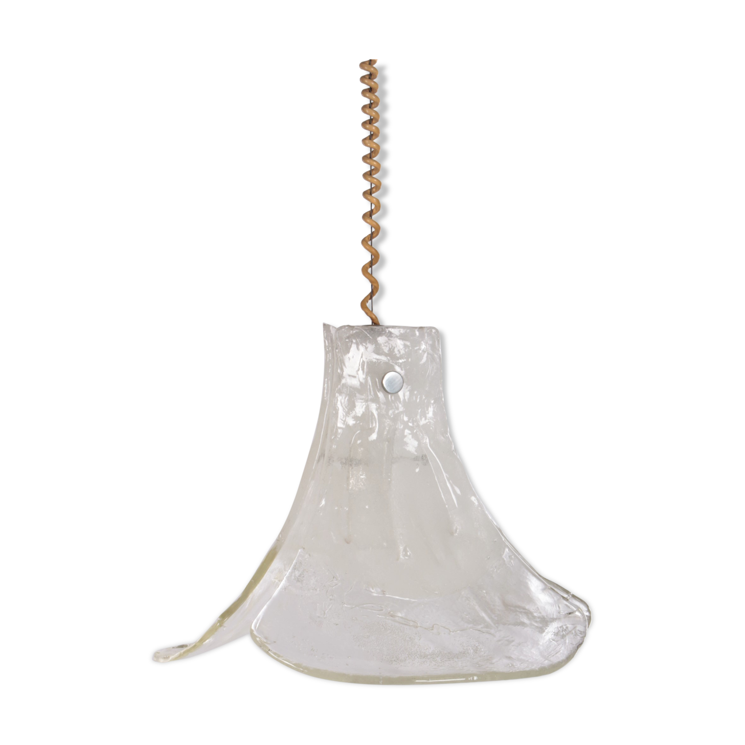 Vintage Mid-Century glass hanging lamp by J. T. Kalmar, 1960
