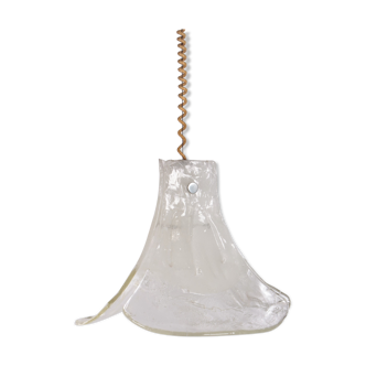 Vintage Mid-Century glass hanging lamp by J. T. Kalmar, 1960