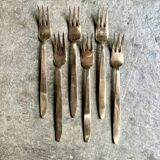 6 gilded bronze starter forks
