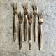 6 gilded bronze starter forks