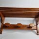 Vintage design wall coat rack, 3 oval hooks, 50s/60s, 62 cm