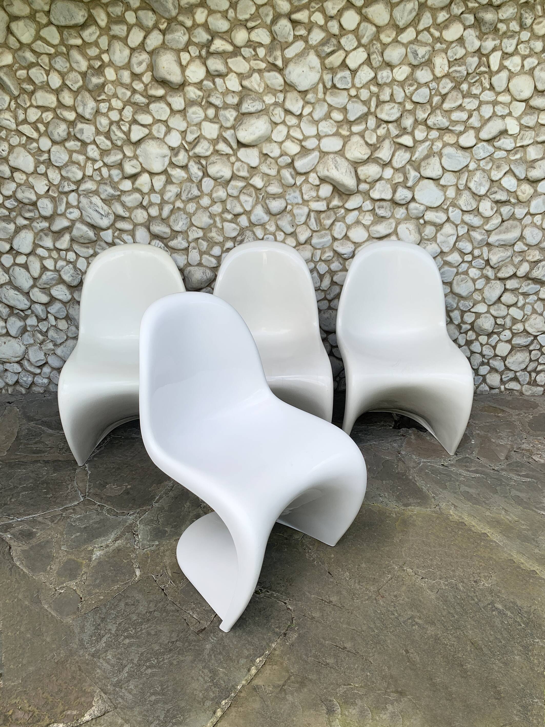 S chairs by Verner Panton for Herman Miller Fehlbaum Production, series of 4