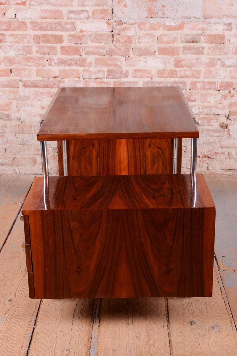 Czech Bauhaus Writing Desk in Walnut attributed to A. Lurcat for Kovona, 1920s