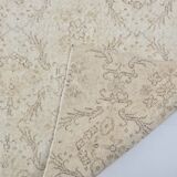 Beige Geometric Oushak Turkish Rug sku 3123
