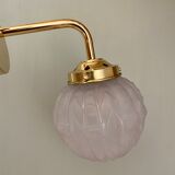 Vintage art deco glass globe elbow lamp
