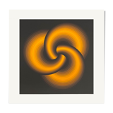 Screen printing Op Art Spirals 1975