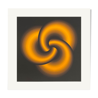 Sérigraphie Op Art Spirals 1975